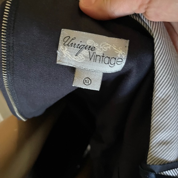 Unique Vintage Retro Nautical Rockabilly Wiggle Pencil Sailor Strapless Dress - Picture 5 of 6